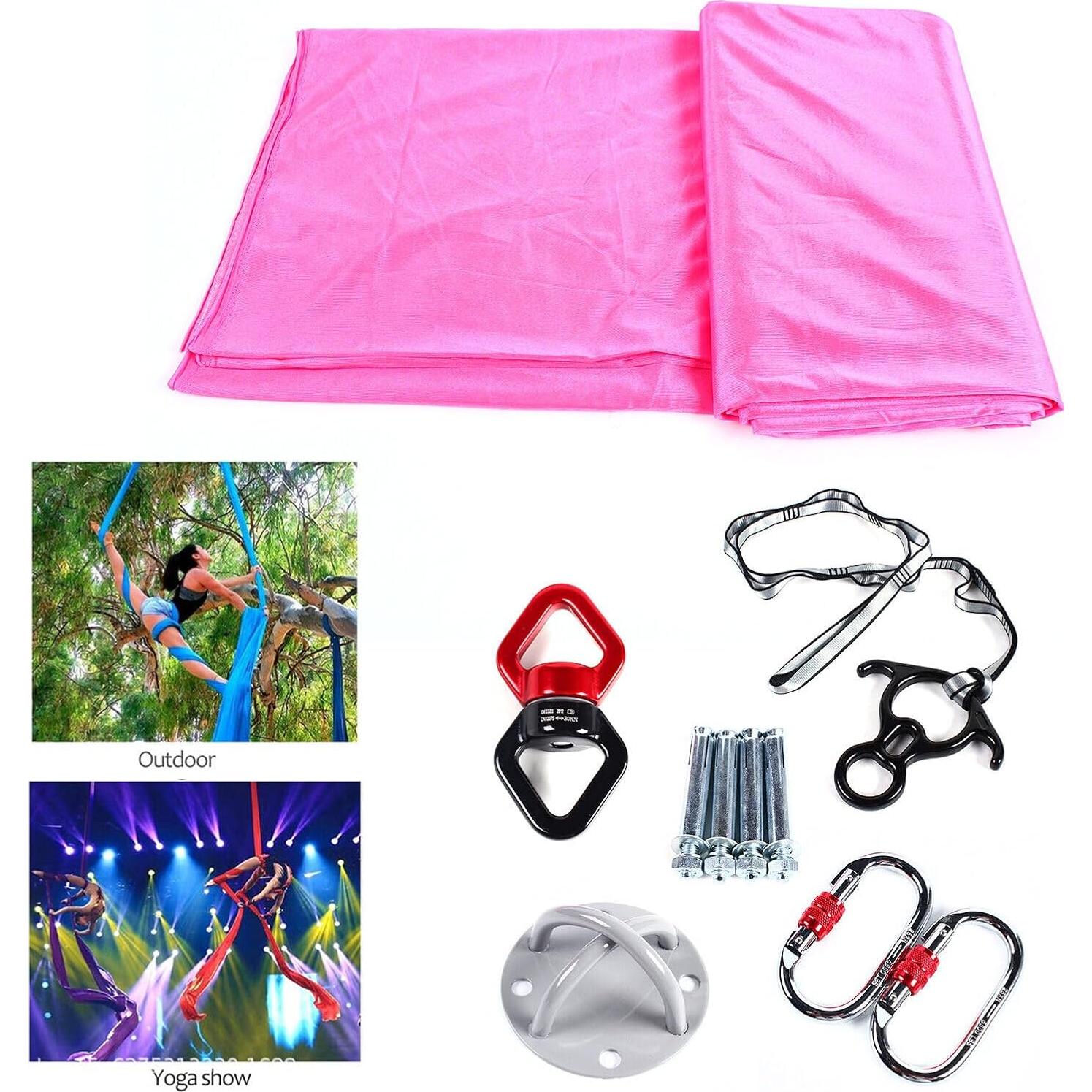 Juego de Sedas Aéreas Kaichenyt 2.8x2.8m para Yoga y Ejercicio