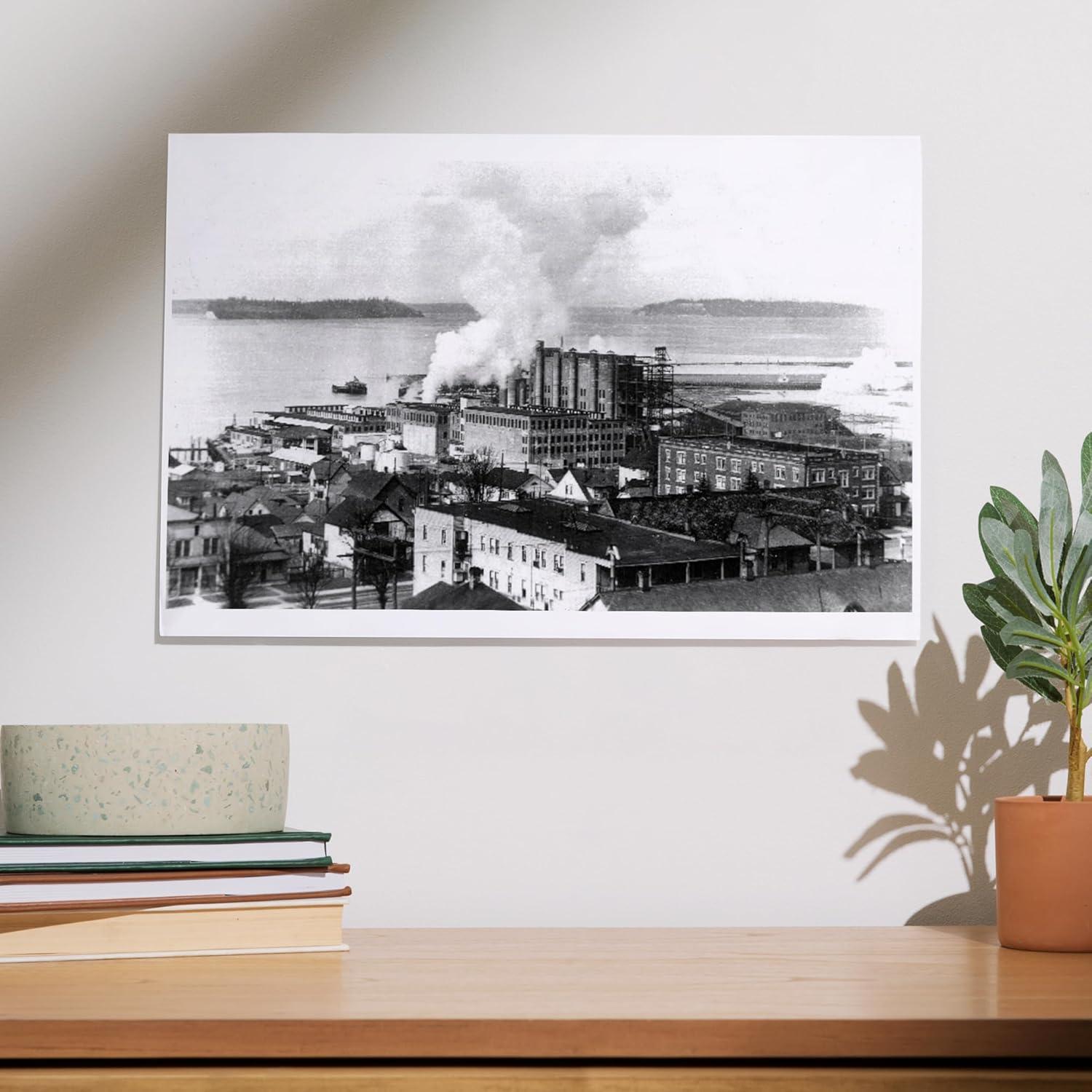 Impresión Artística 30x45 cm Lantern Press - Vista Aérea Fábrica