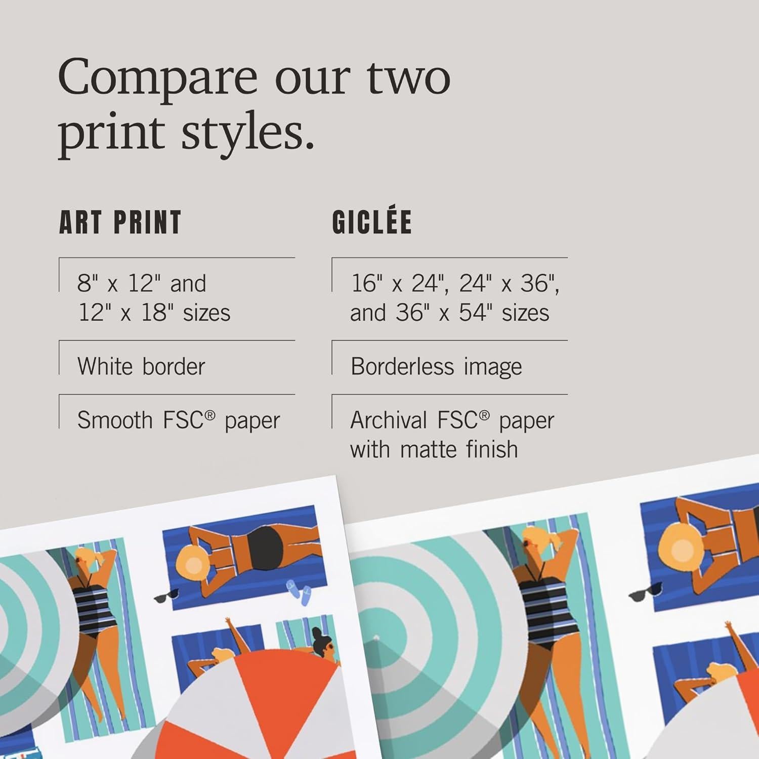 Impresión Artística Lantern Press 30x45 cm Playa Florida