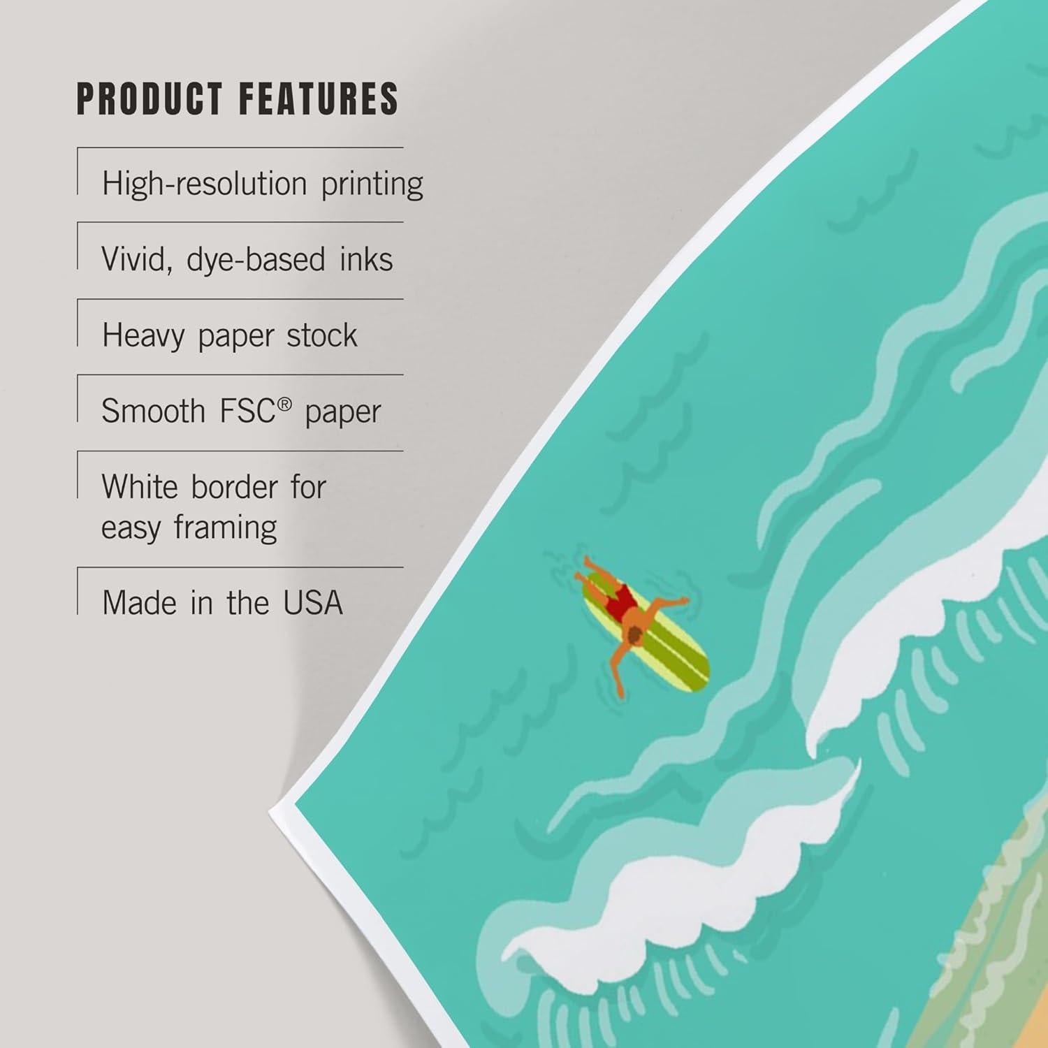 Impresión Artística Lantern Press 20x30 cm Playa Destin