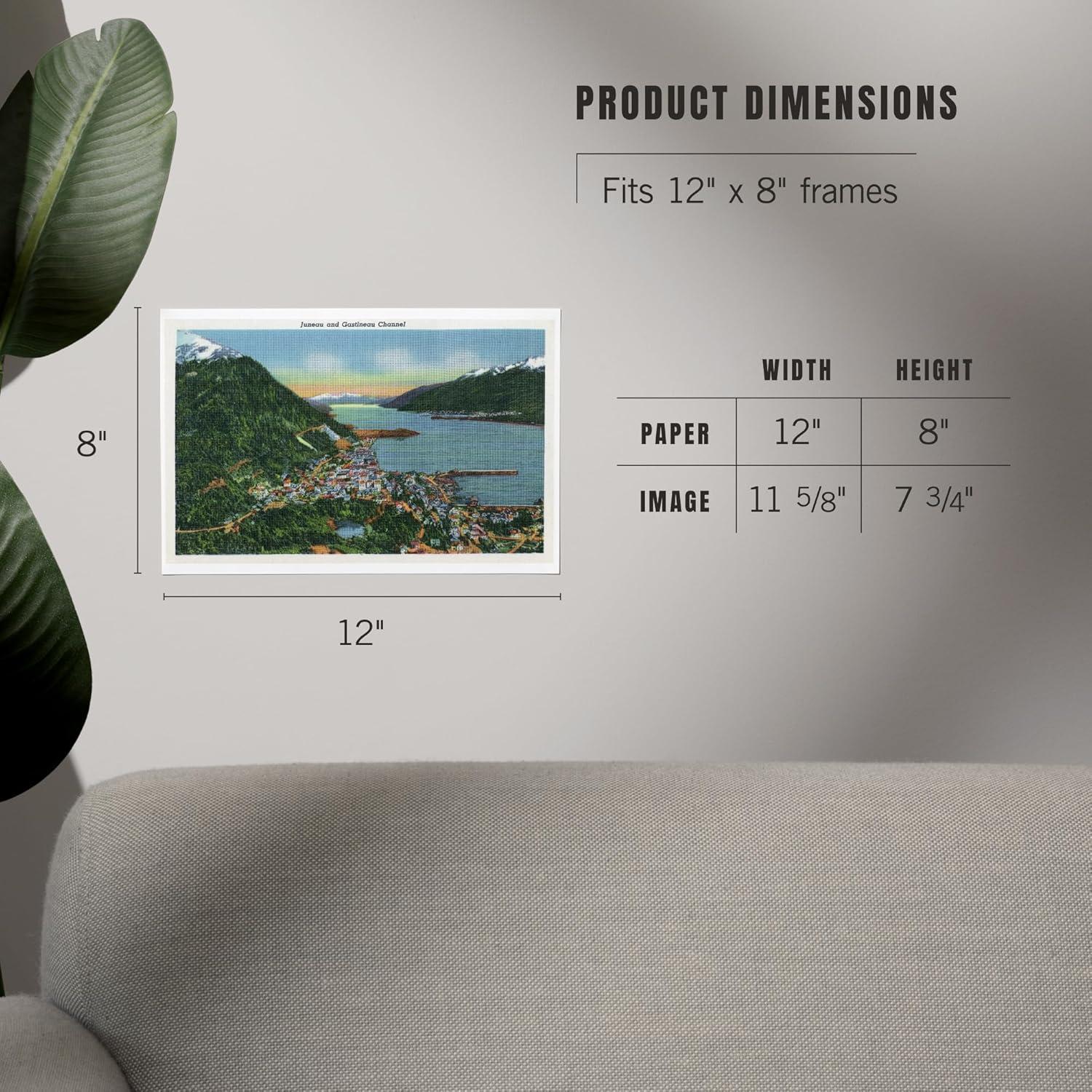 Impresión Artística Lantern Press 20x30 cm Juneau Alaska