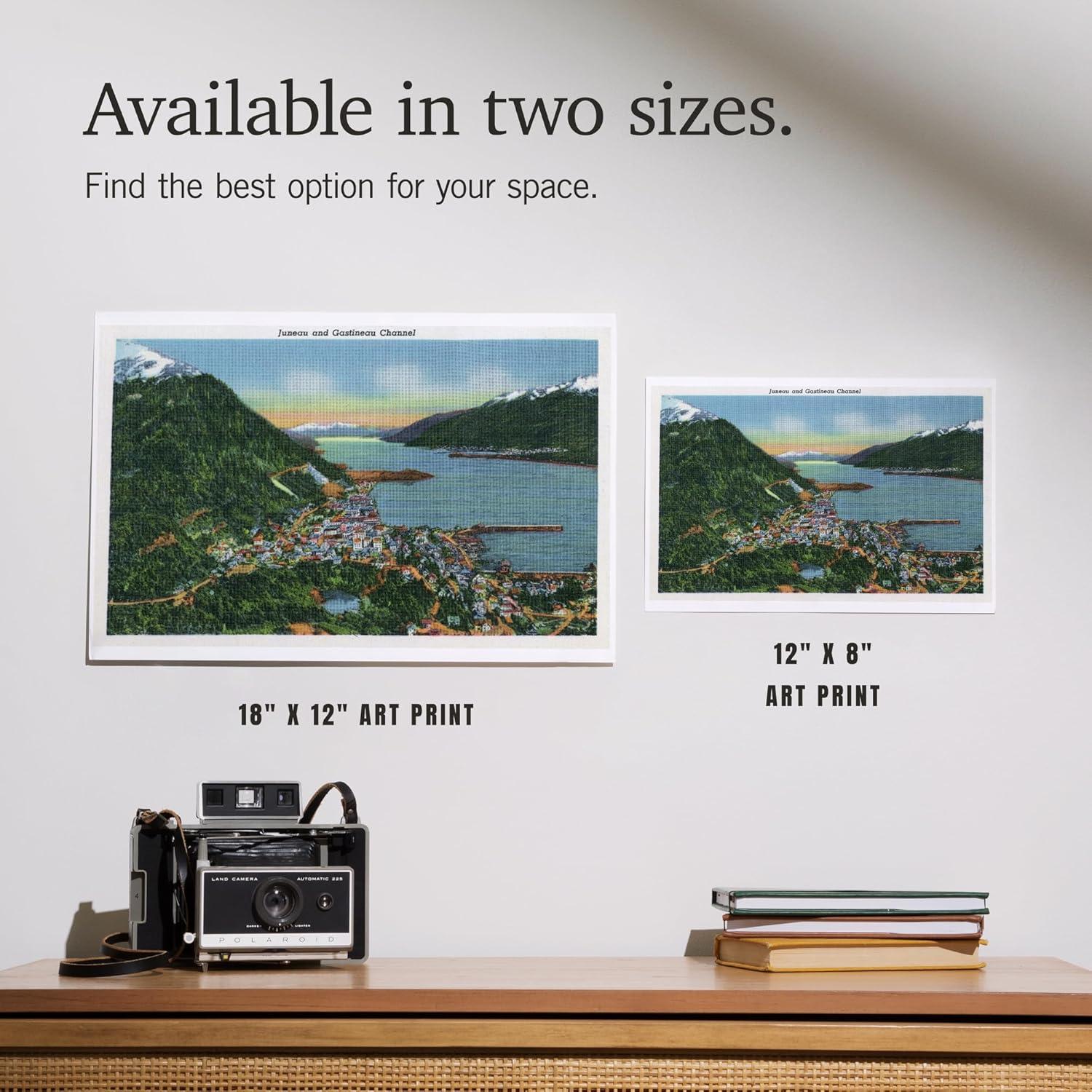 Impresión Artística Lantern Press 20x30 cm Juneau Alaska