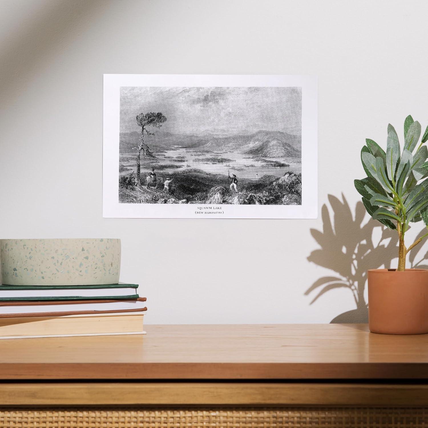 Impresión Artística Lantern Press 20x30 cm Lago Squam