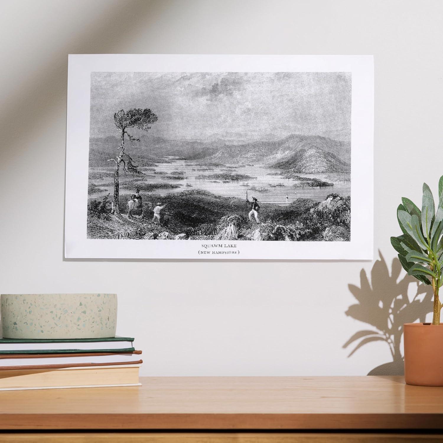 Impresión Artística Lantern Press 30x45 cm Lago Squam