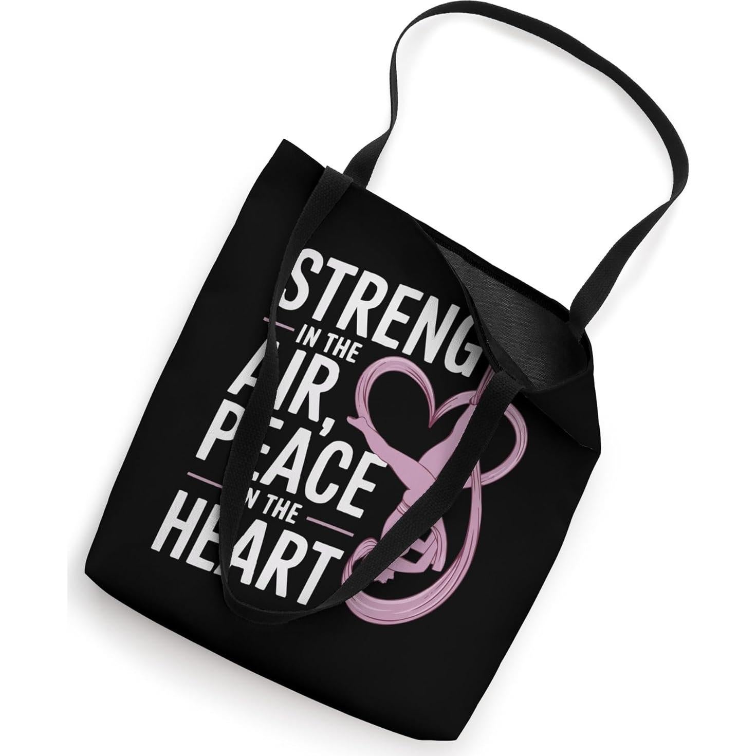 Bolsa de Aerial Yoga 40.64 cm con Asas de Algodón Negra