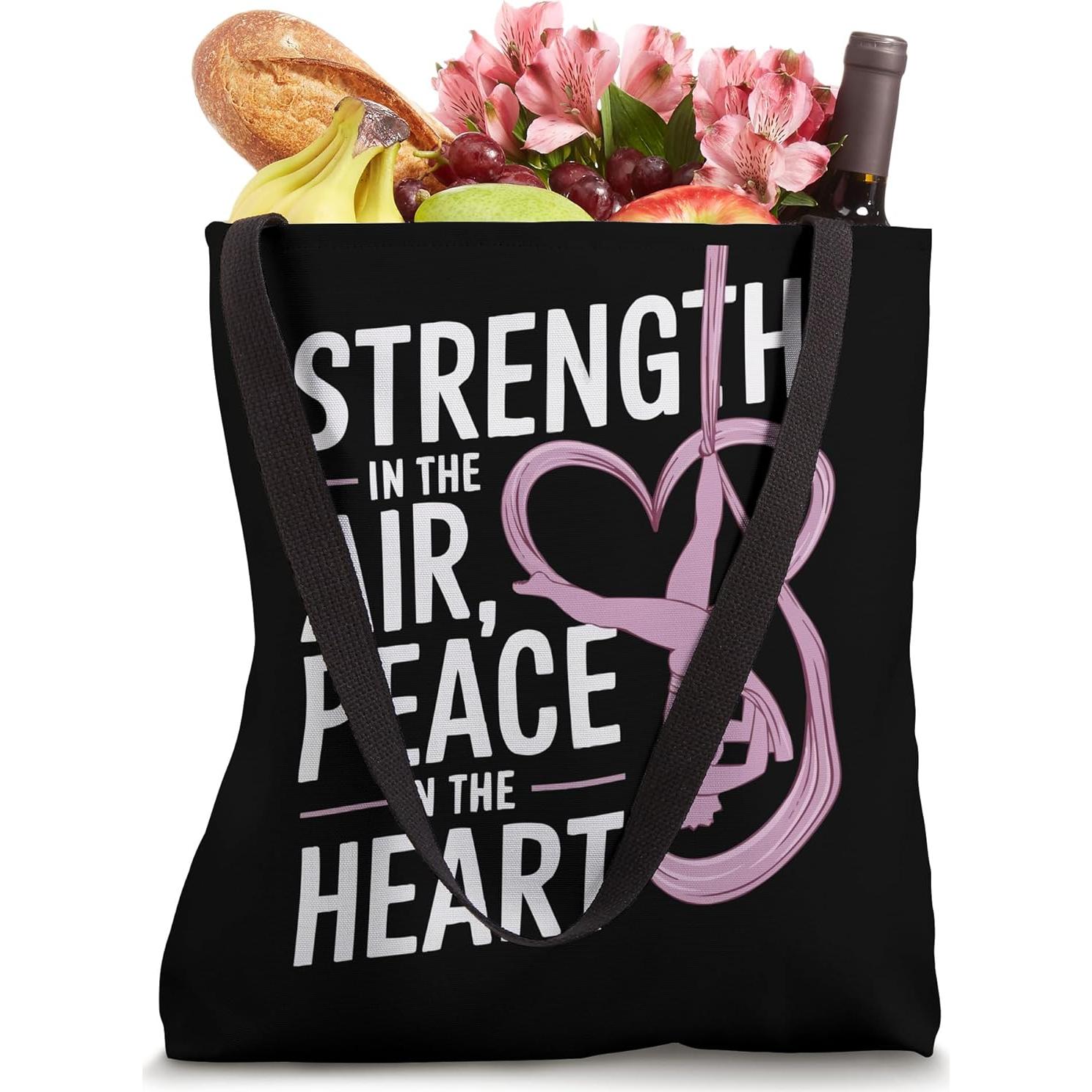 Bolsa de Aerial Yoga 40.64 cm con Asas de Algodón Negra