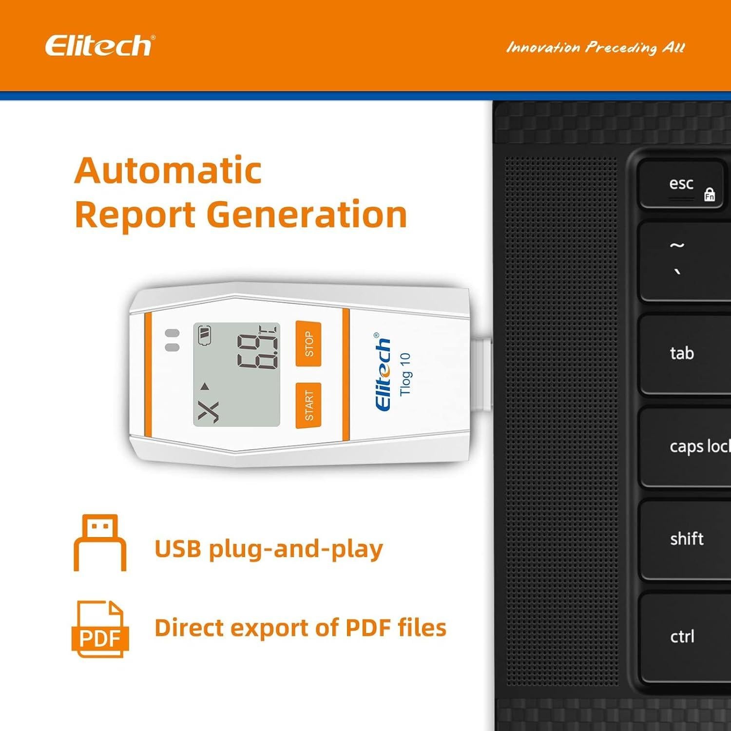 Registrador de Datos de Temperatura Elitech Tlog 10 USB PDF