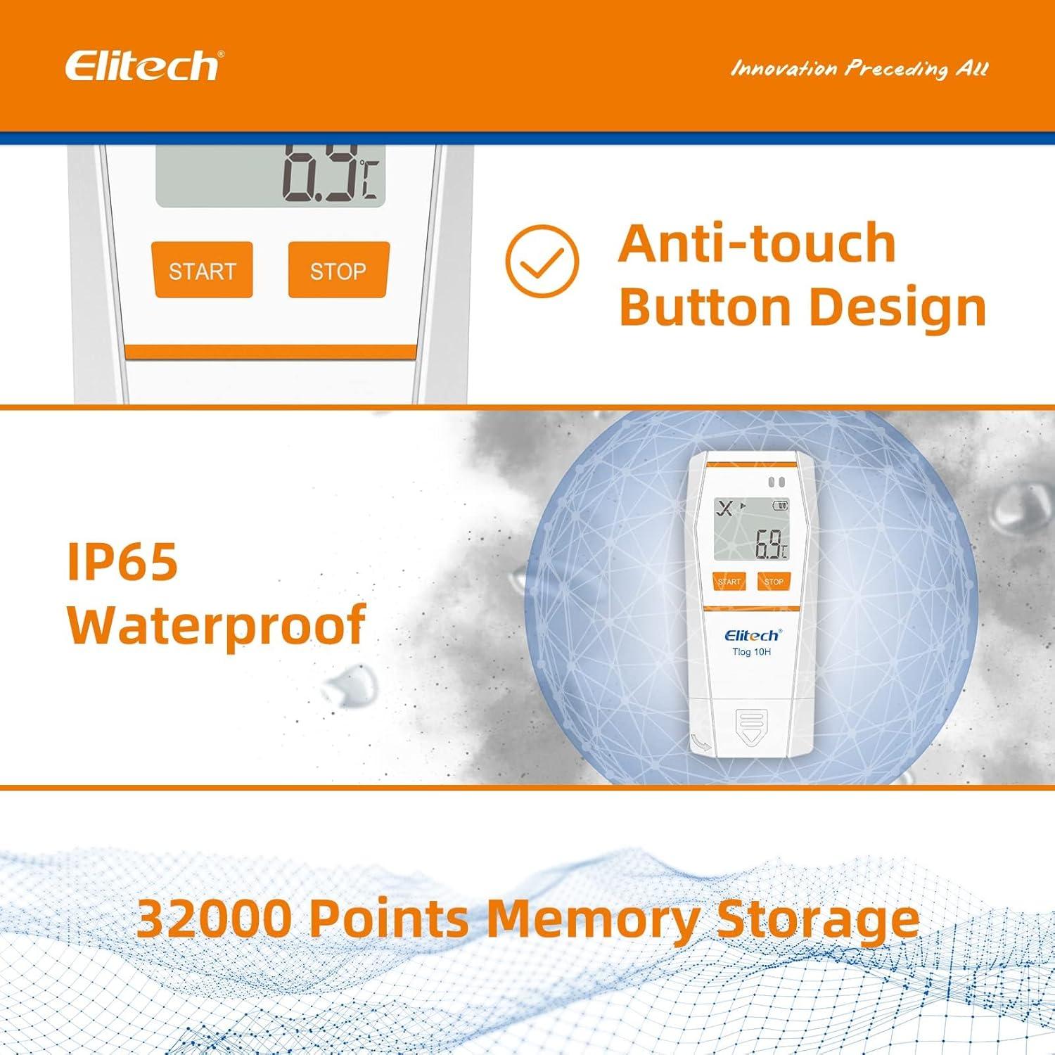 Registrador de Datos de Temperatura Elitech Tlog 10 USB PDF