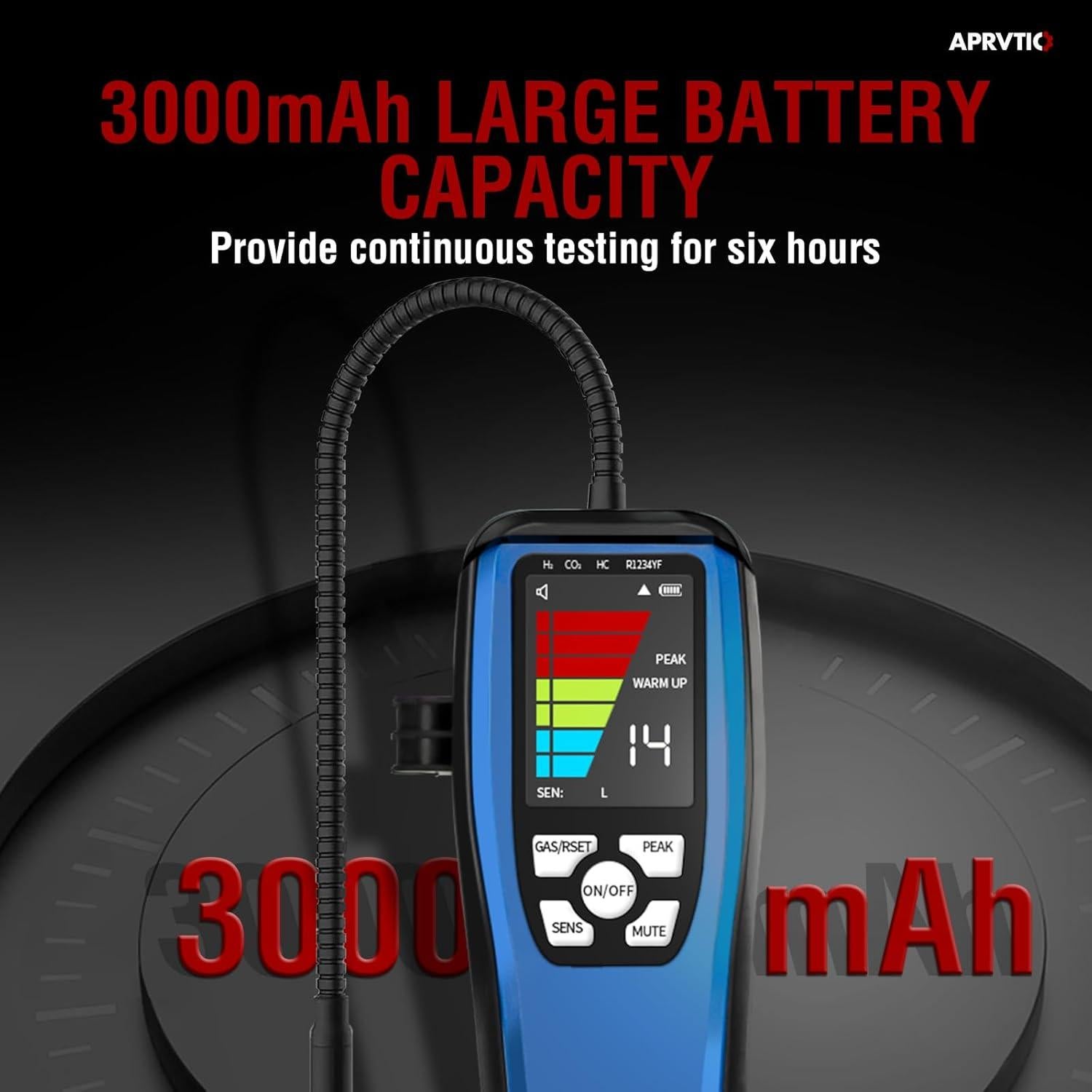 Detector de Fugas de Refrigerante Aprvtio ALD-200 con Pantalla TFT