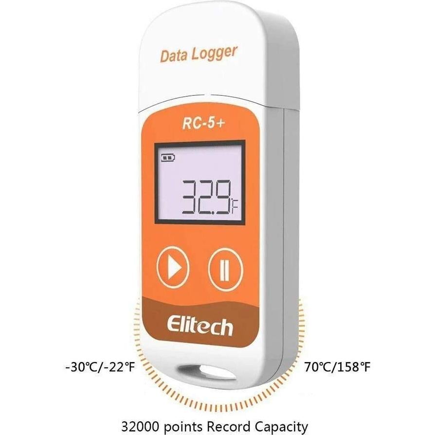 Elitech RC5+ Registrador de Datos de Temperatura -30°C a +70°C