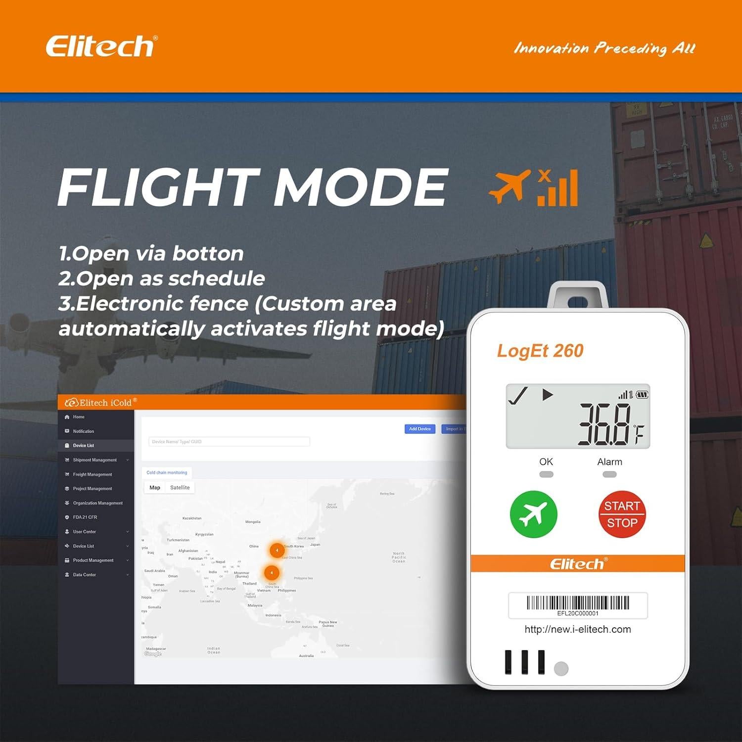 Registrador de Datos de Temperatura y Humedad Elitech Loget260-TH