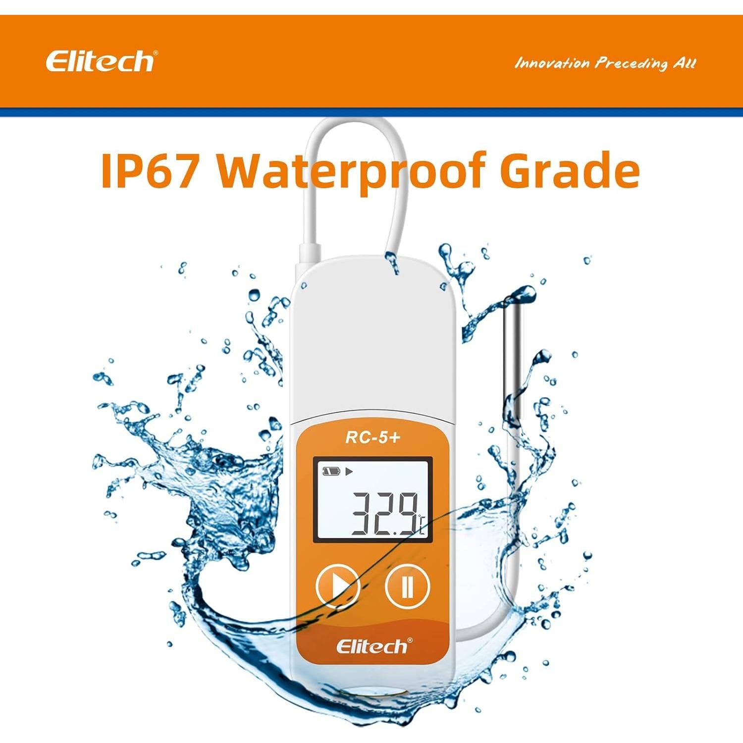 Registrador de Datos de Temperatura Elitech RC-5+ TE USB