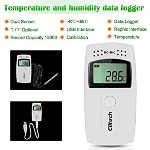 Instrukart Elitech RC 4HC for Reefer Truck Data Logger pharmaceuticals, Food, Medical cabinets, Laboratories, Cold Storage or breeding Industry