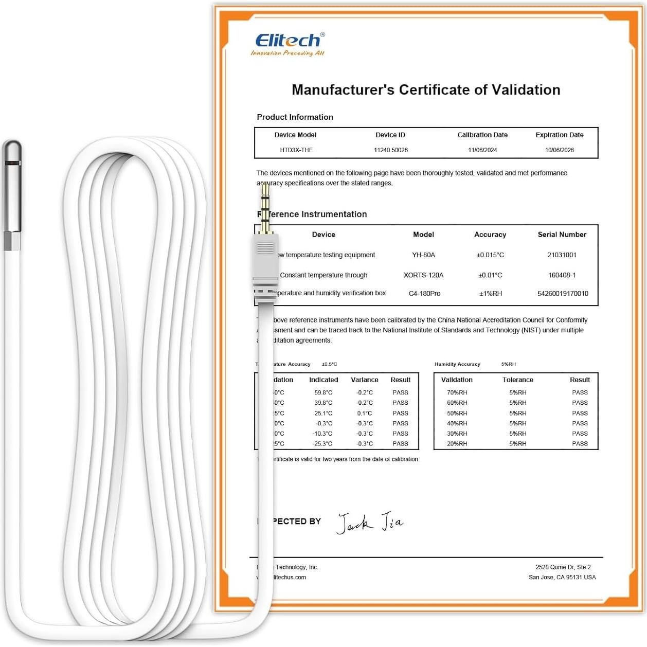 Elitech 4G Wireless Remote Real-Time IOT Data Logger, APP/Cloud Data Storage, with Dual External Expansion Channel with T&H Probe + Glycol Bottle Temp Probe