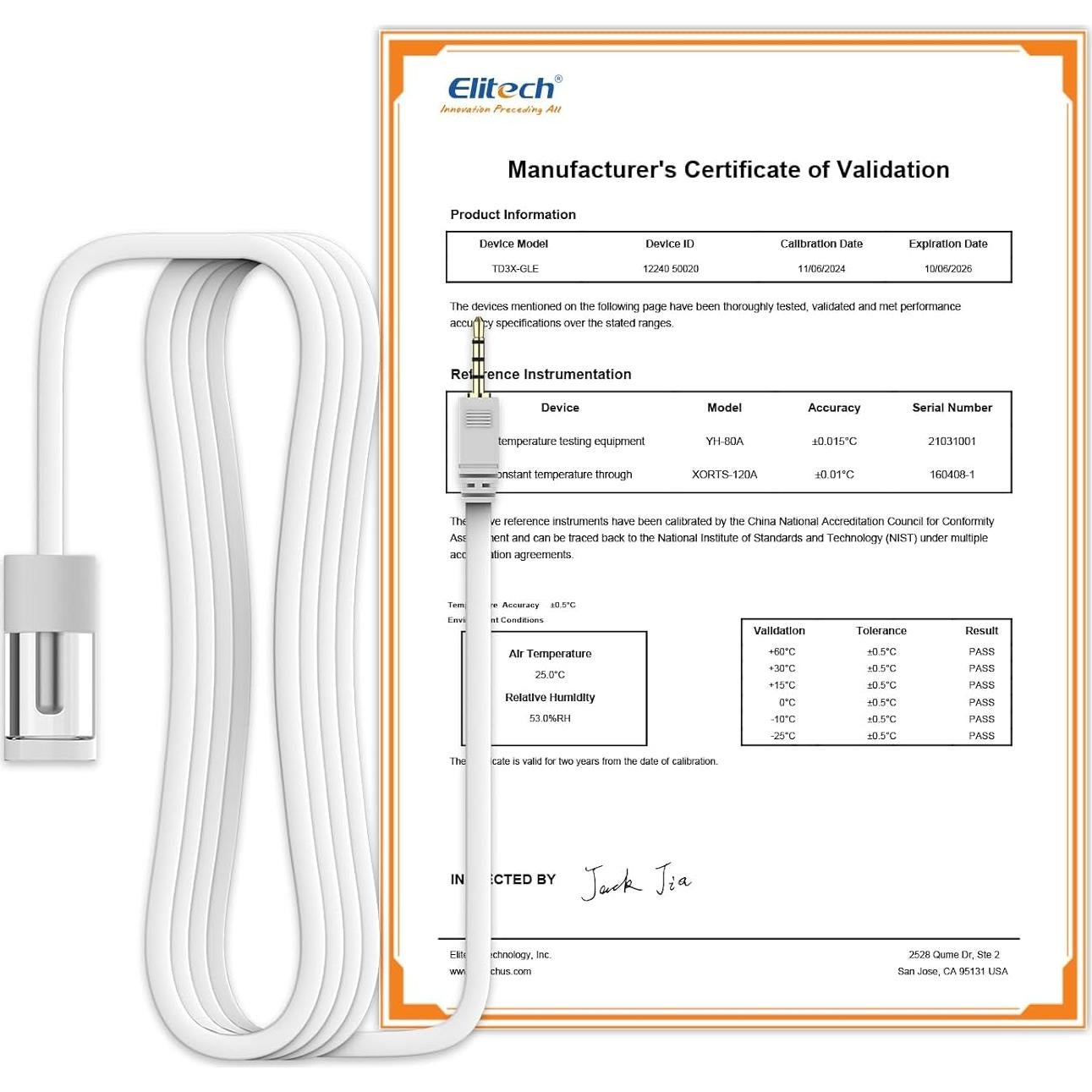 Elitech 4G Wireless Remote Real-Time IOT Data Logger, APP/Cloud Data Storage, with Dual External Expansion Channel with T&H Probe + Glycol Bottle Temp Probe