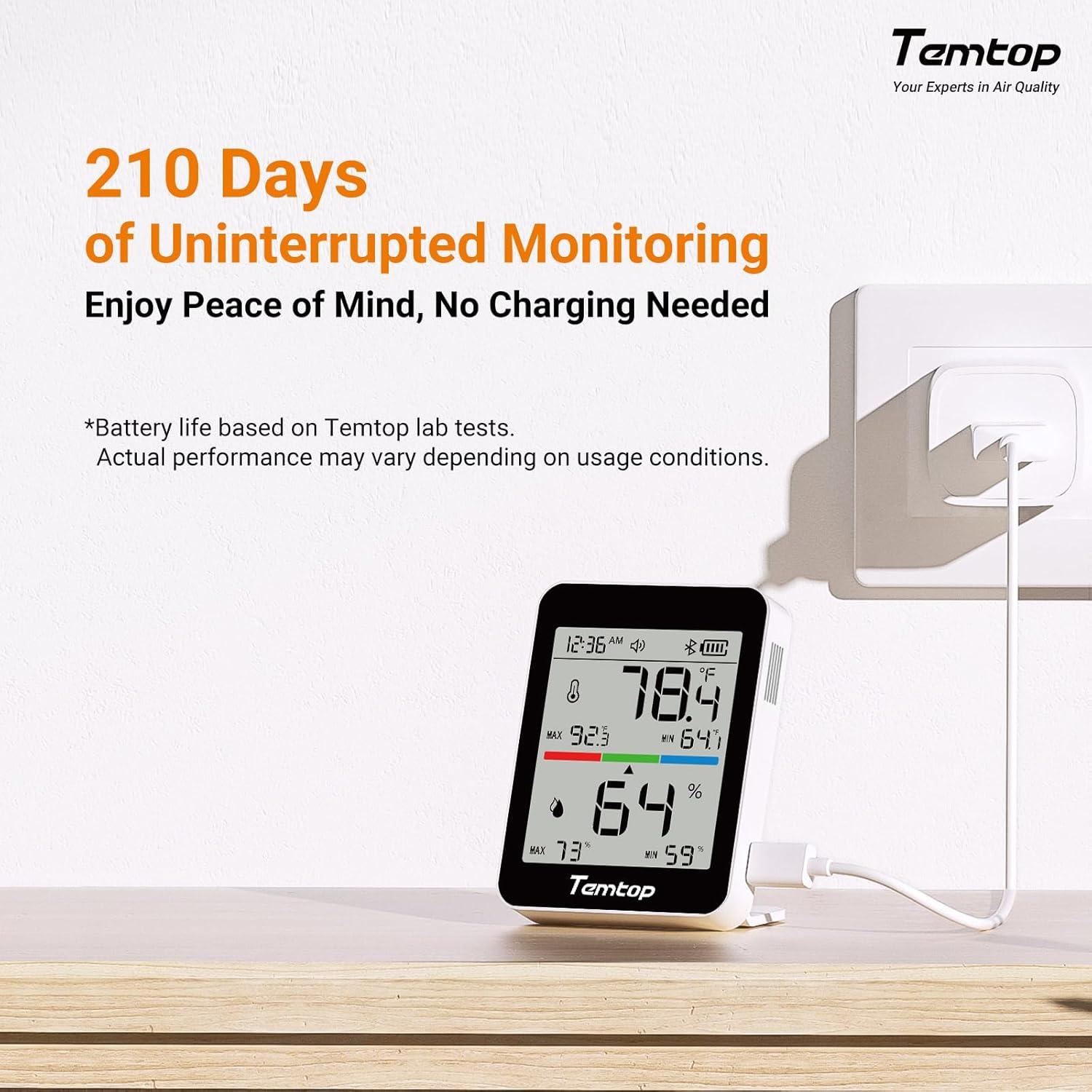 Monitor de Calidad del Aire Temtop C1 y Termómetro T1