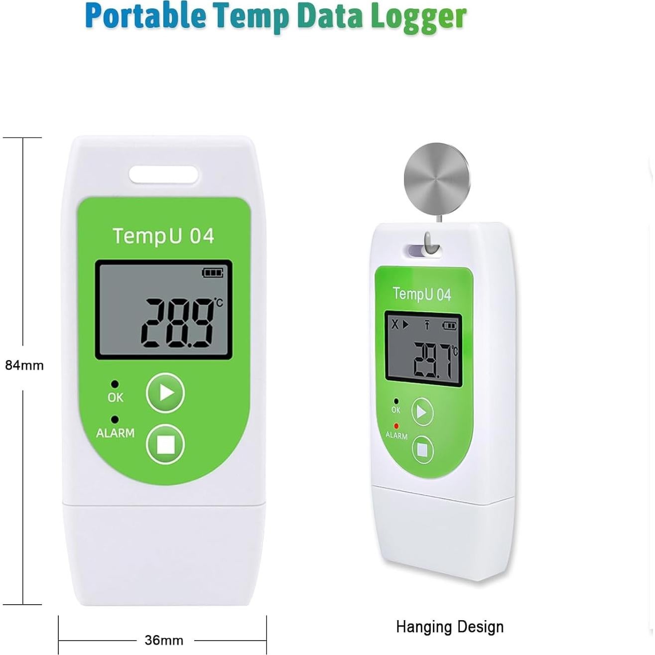 Registrador de Datos de Temperatura Tzone TempU04 USB Reutilizable