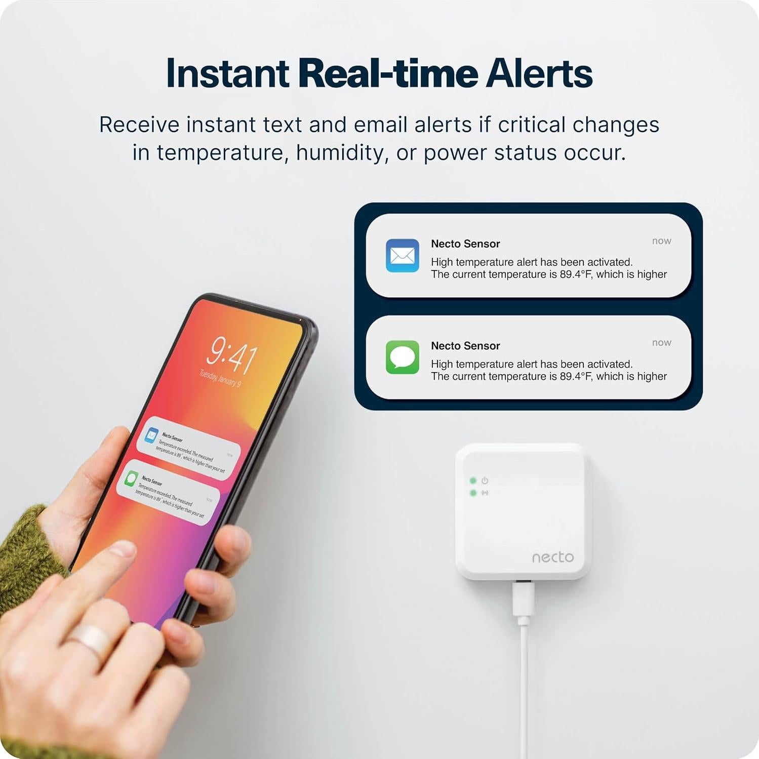 Monitor de Temperatura y Humedad Necto MS150 - 4G LTE Sin Tarifas