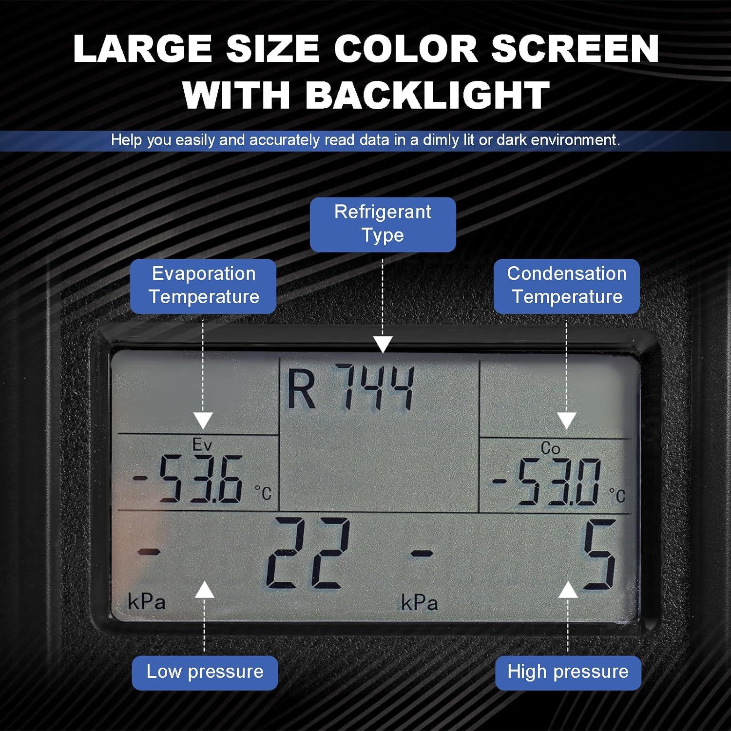 Manómetro Digital Rogvoc RV-521-1 para Refrigerantes HVAC