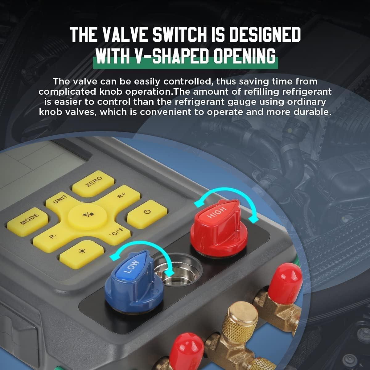 Manómetros Digitales HVAC DUOYI DY522A para 93 Refrigerantes