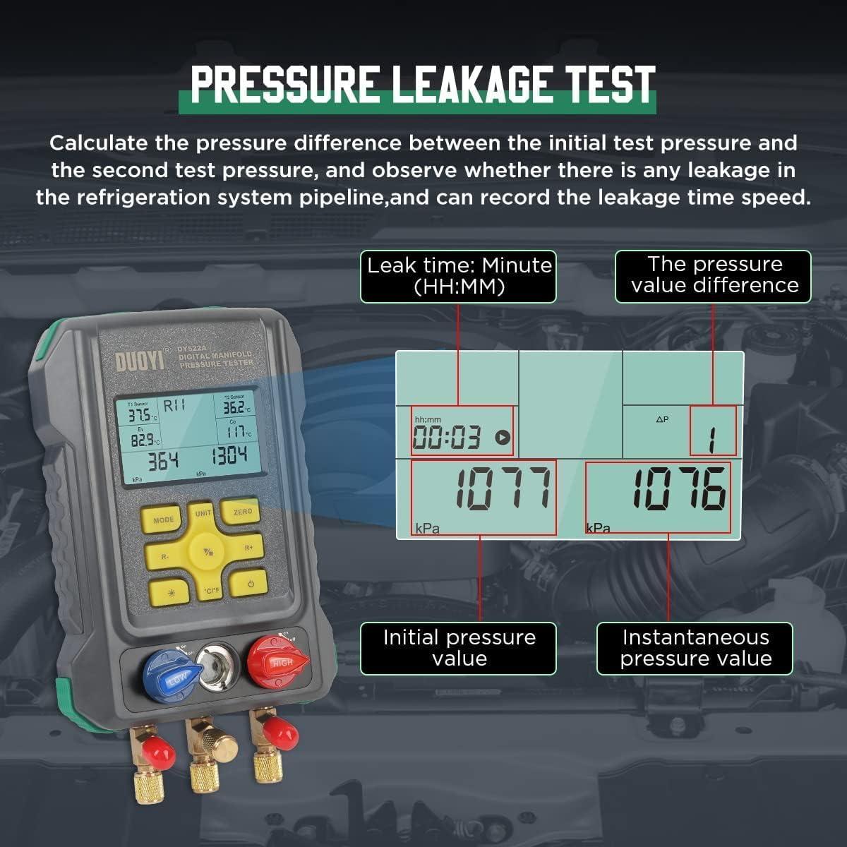Manómetros Digitales HVAC DUOYI DY522A para 93 Refrigerantes