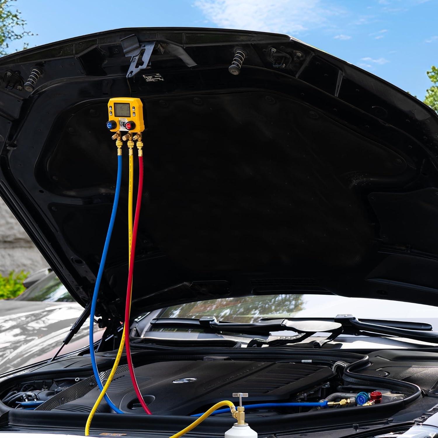 Manómetros Digitales HVAC VIVOHOME R134a R1234yf 3 Mangueras