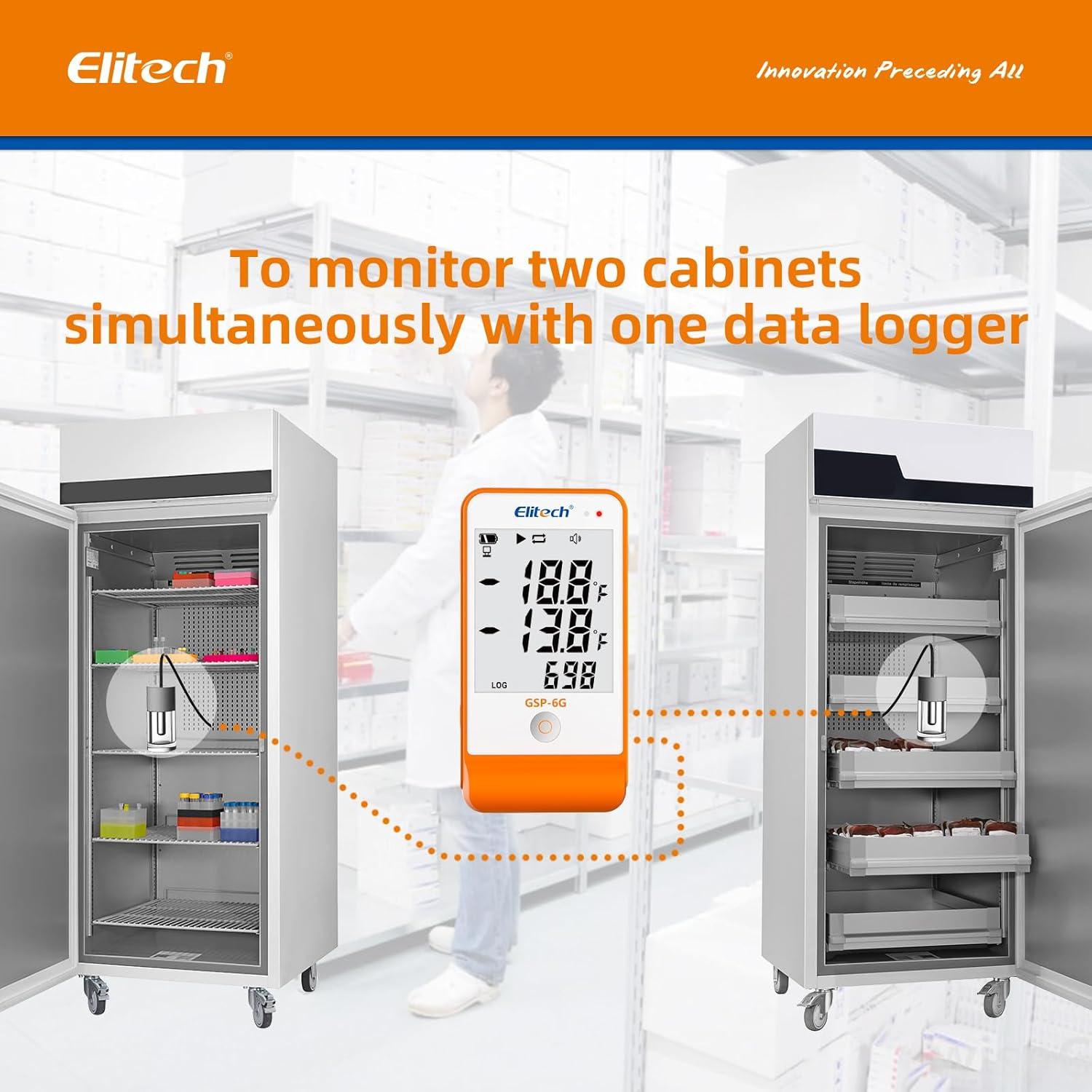Registrador de Datos Elitech GSP-6G-TDE Inalámbrico para Vacunas