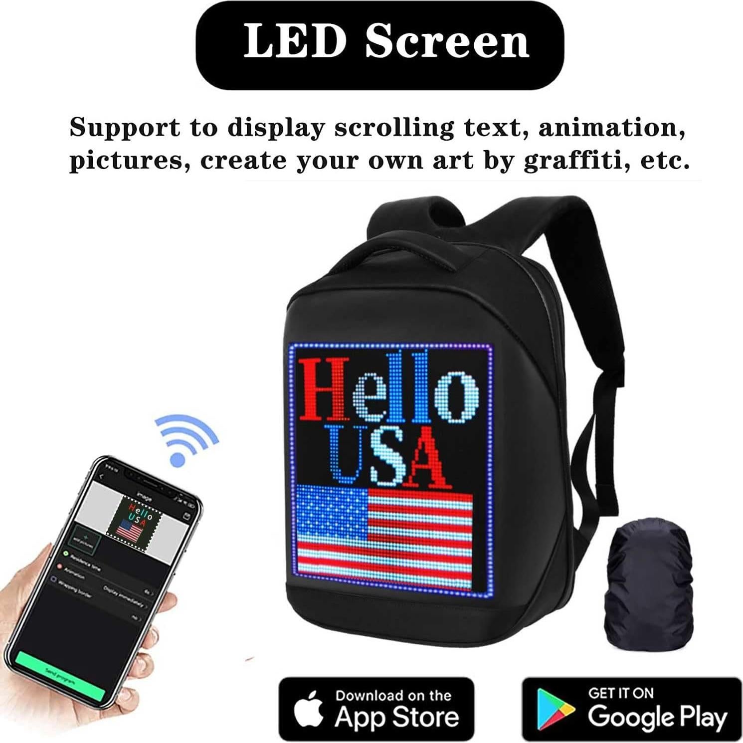 Mochila LED Inteligente Welaso 21L con Funda Impermeable