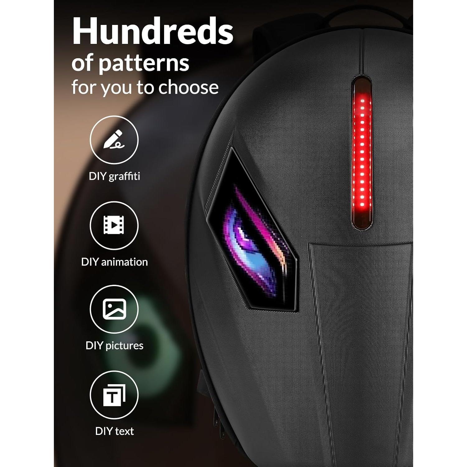 Mochila LED TINGPAI para Motocicleta Impermeable 30L