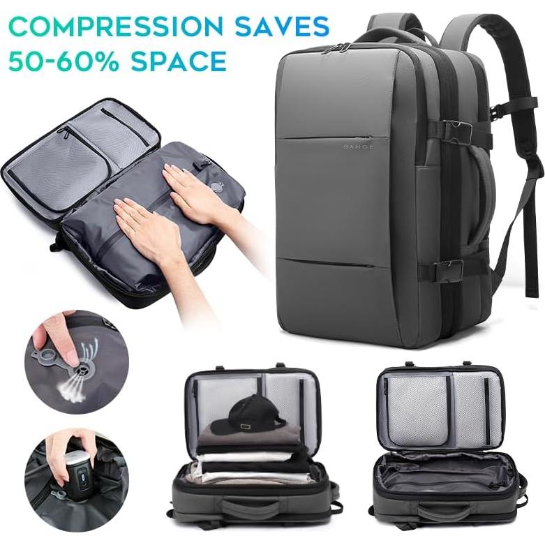 Mochila BANGE Airback Expandible 70L con Bomba de Aire