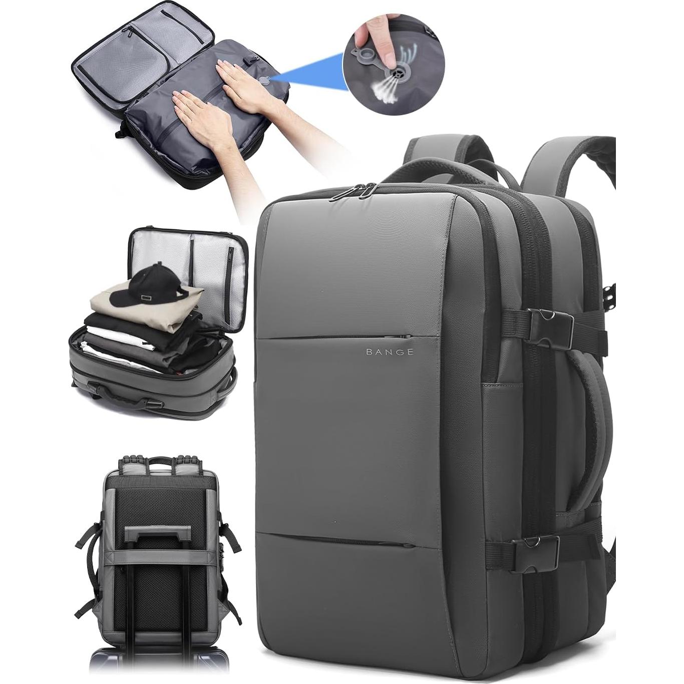 Mochila BANGE Airback Expandible 70L con Bomba de Aire