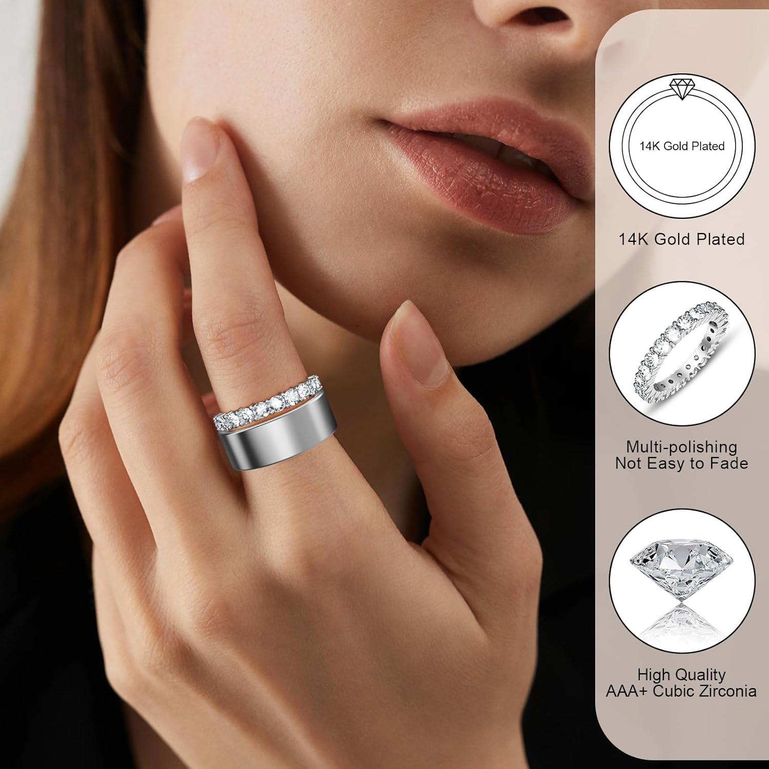 Anillo apilable Oura Ring 14K Oro Hipoalergénico para Mujeres