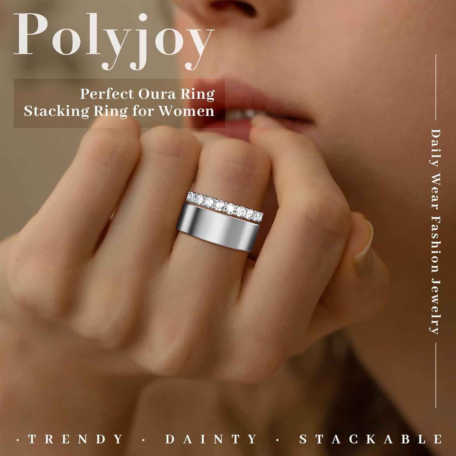 Anillo apilable Oura Ring 14K Oro Hipoalergénico para Mujeres