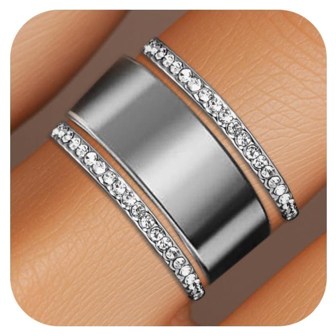 Paquete de 2 Anillos Apilables Oro 14K para Oura Ring Gen 4/3