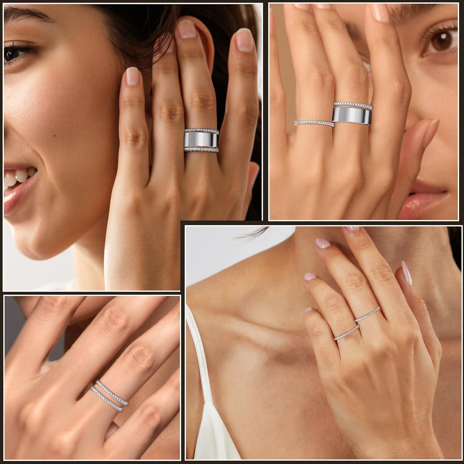 Paquete de 2 Anillos Apilables Oro 14K para Oura Ring Gen 4/3