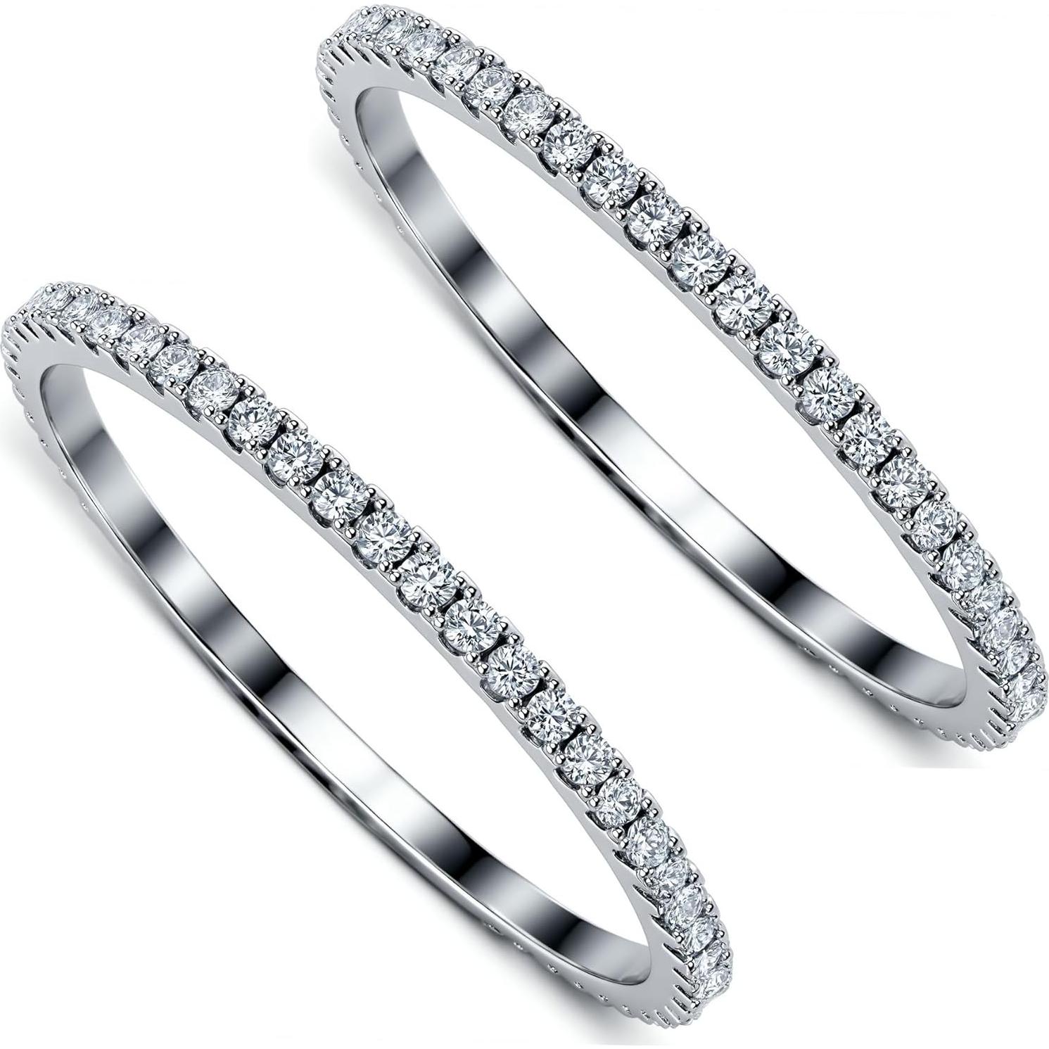 Paquete de 2 Anillos Apilables Oro 14K para Oura Ring Gen 4/3