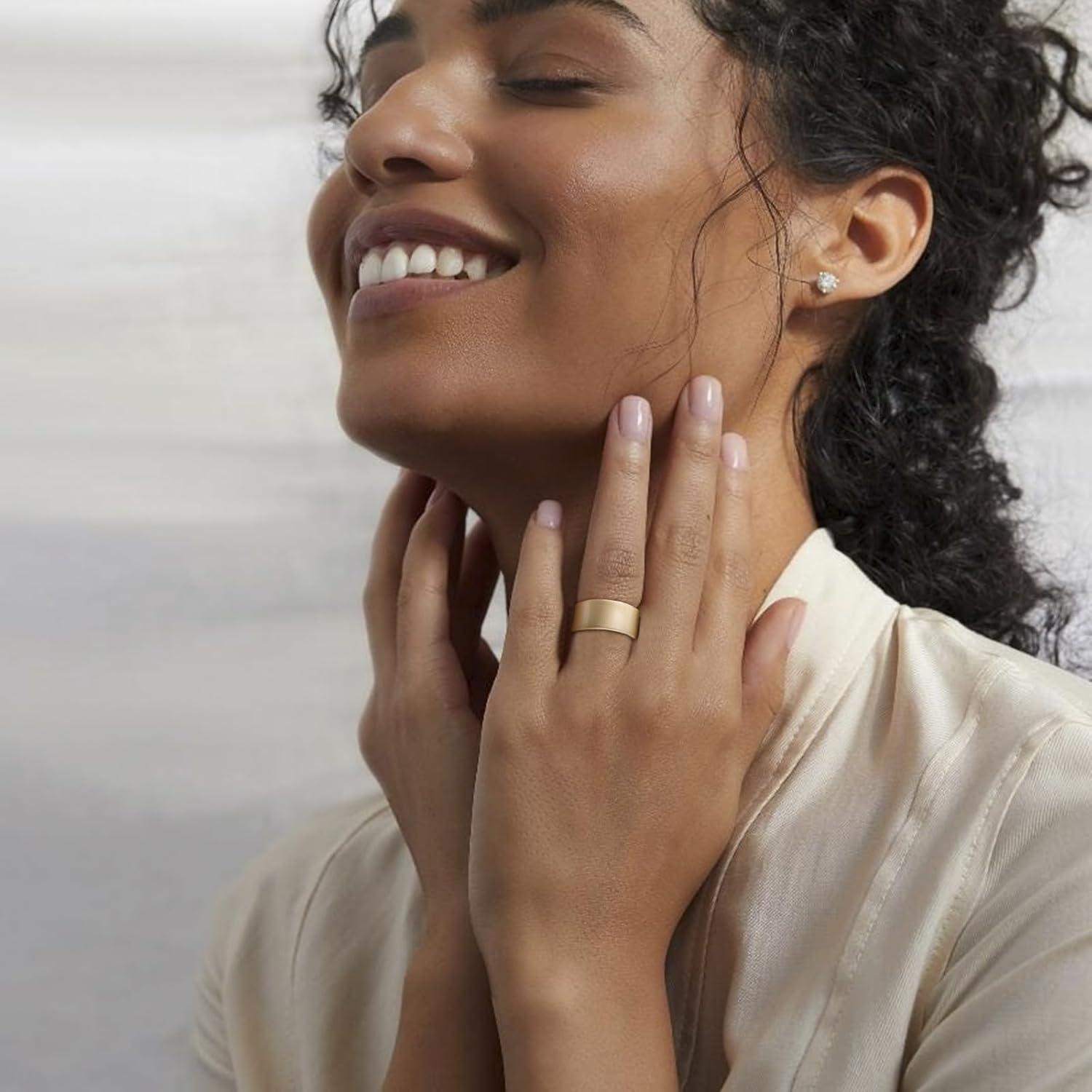 Cubierta Protector de Anillo TPU NewJourney para Oura Ring 9 Oro/Rosa