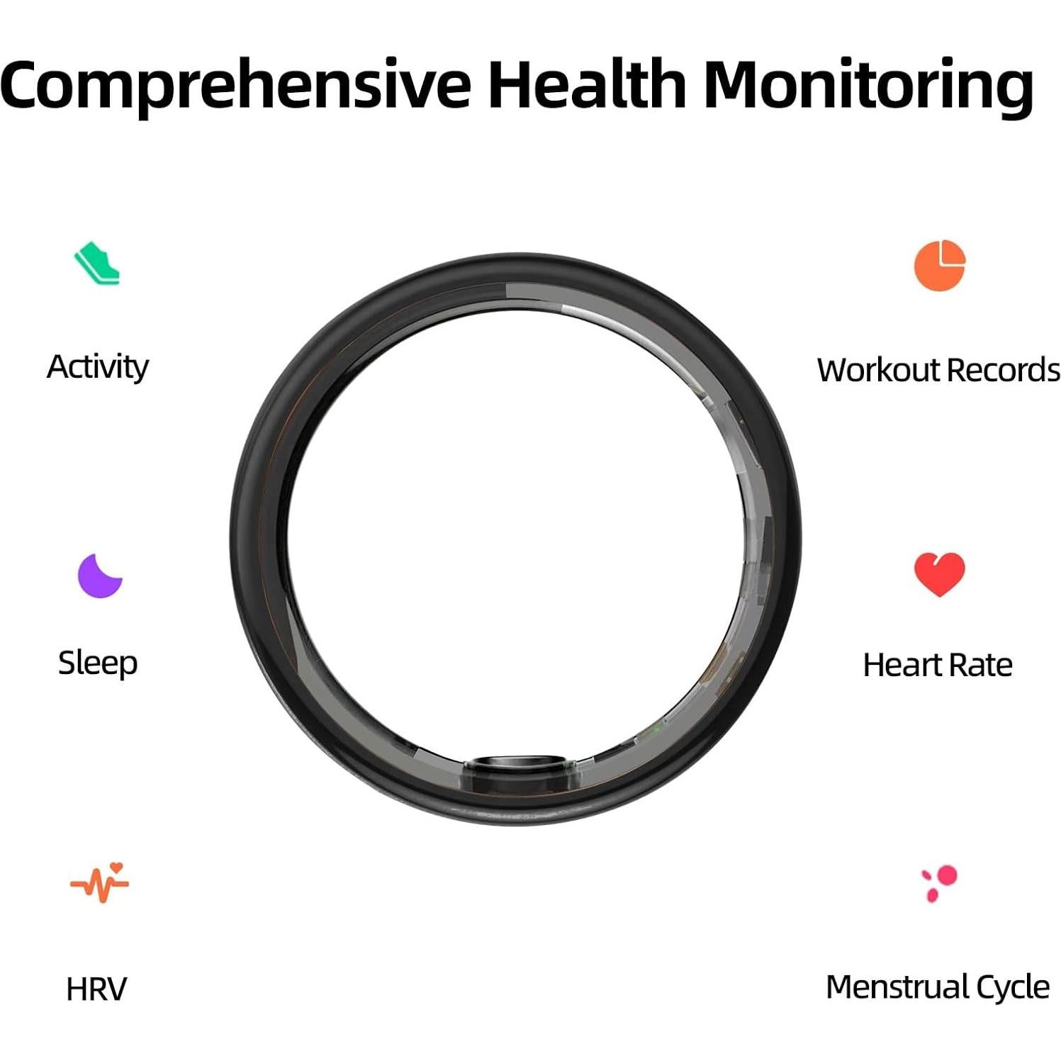 Anillo Inteligente TIAZUUX Negro 12 - Salud y Sueño IP68
