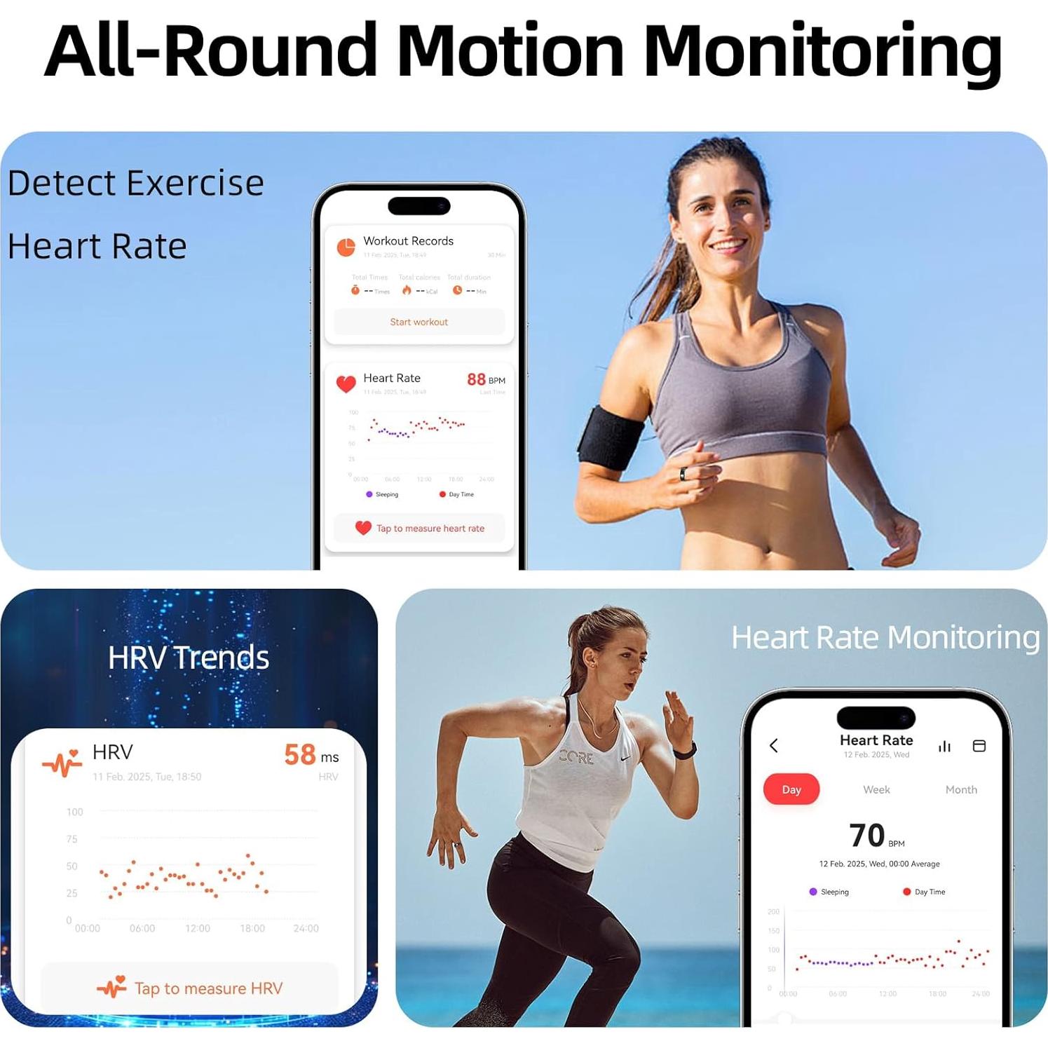 Anillo Inteligente TIAZUUX Negro 12 - Salud y Sueño IP68