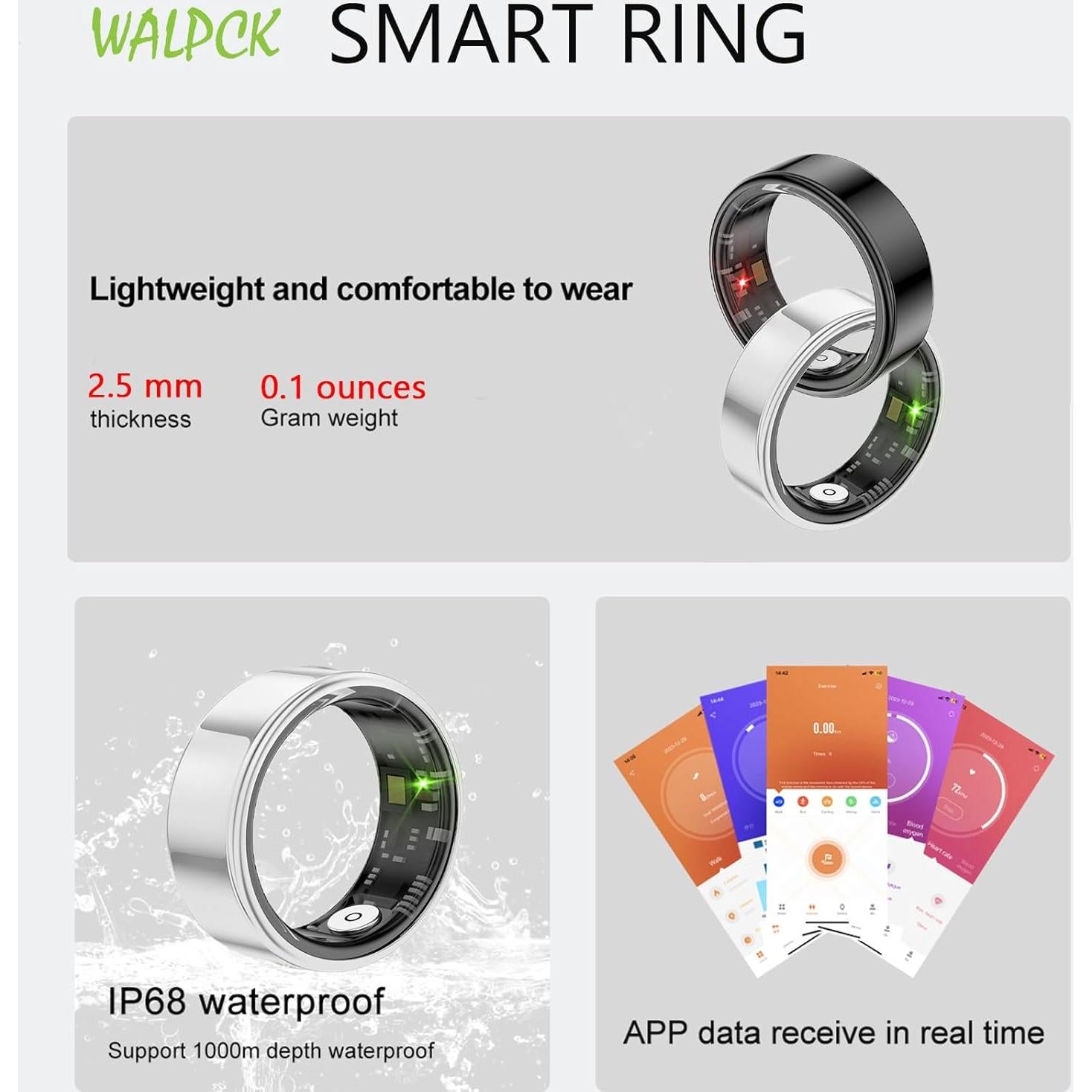 Anillo Inteligente Comforniture SL - Seguimiento de Salud IP68