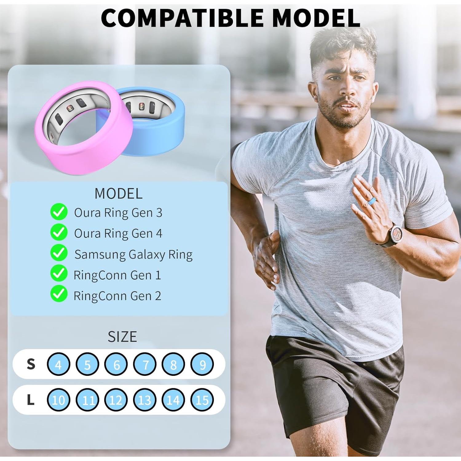 Paquete de 6 fundas de silicona para Oura Ring Gen 4 y 3