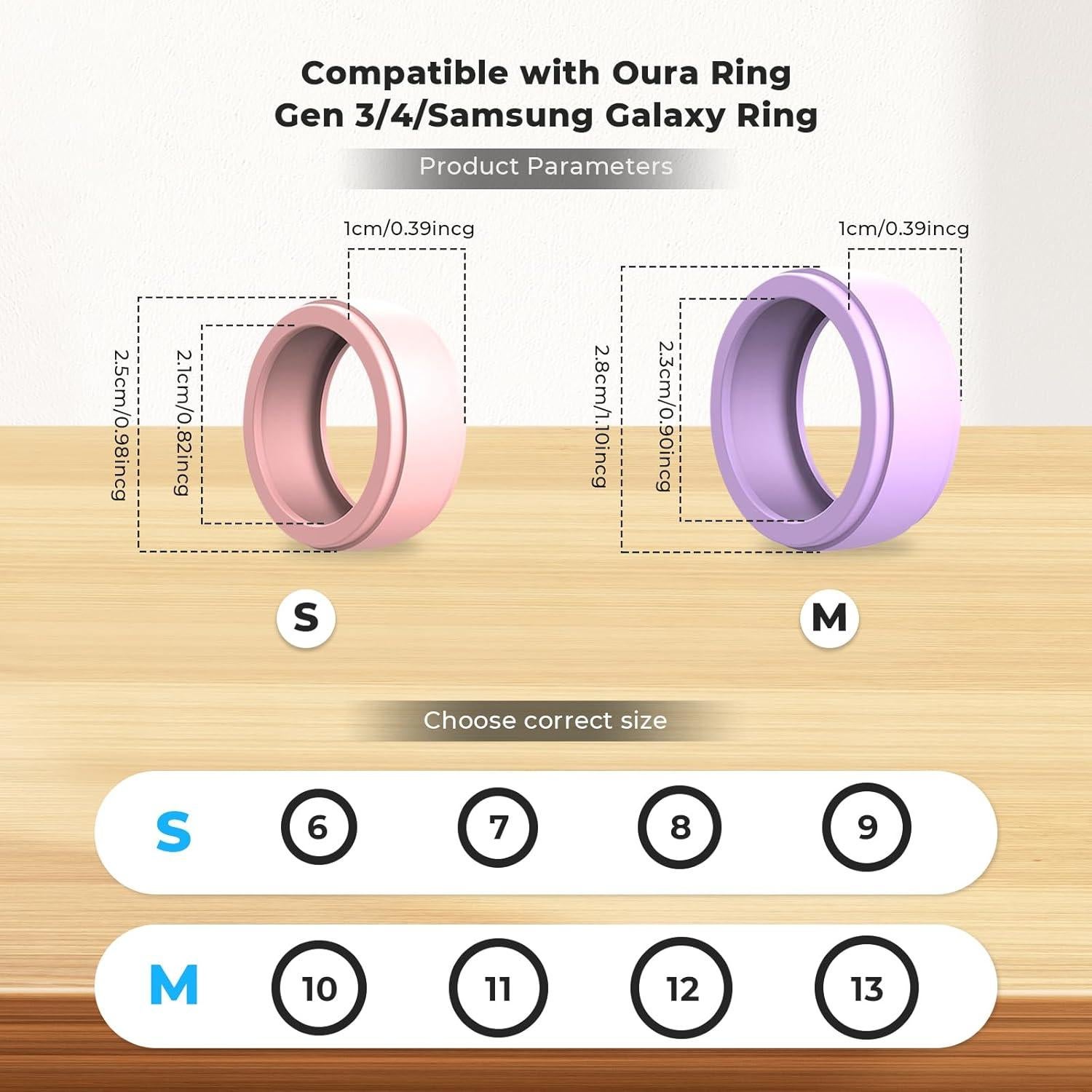 Funda de Silicona para Anillo Oura Gen 4/3 - 10 Piezas