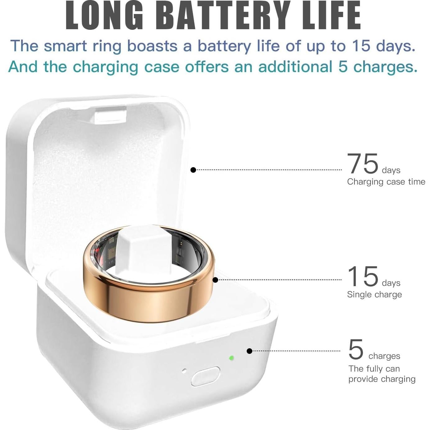 Anillo Inteligente Kuxlagz Plata #10 - Monitoreo Salud 24/7