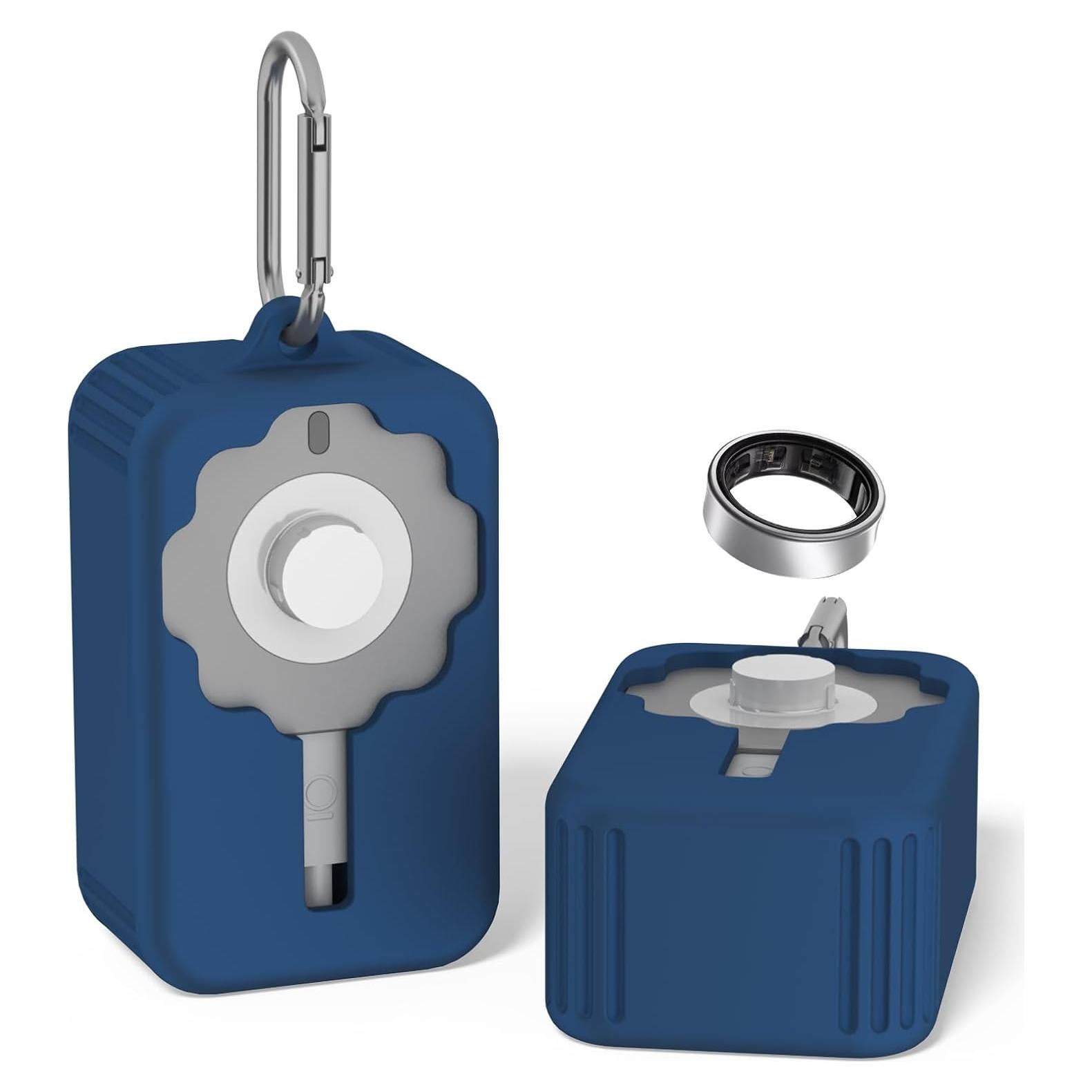 Cubierta Protectora de Silicona para Cargador Oura Ring 4 Azul