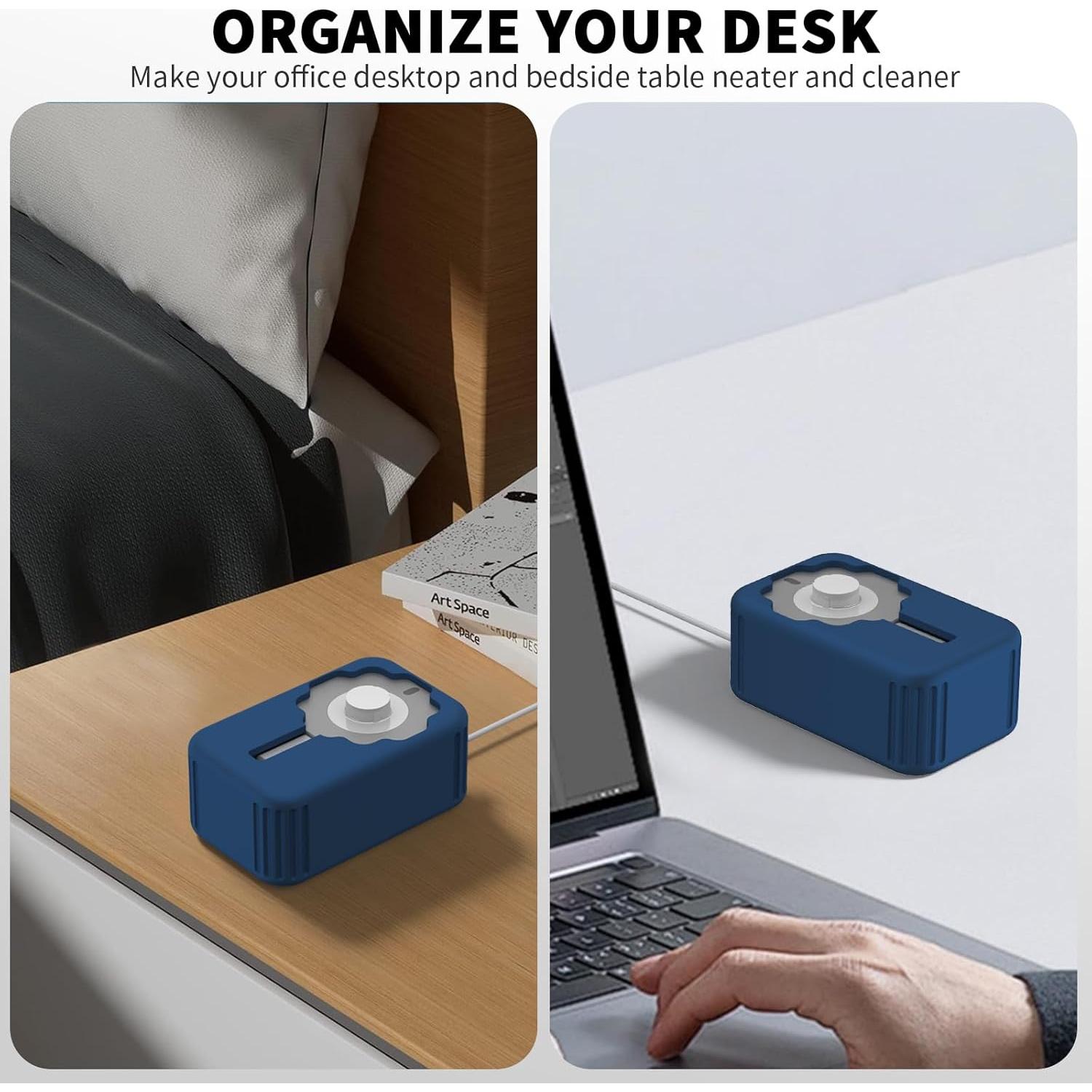 Cubierta Protectora de Silicona para Cargador Oura Ring 4 Azul