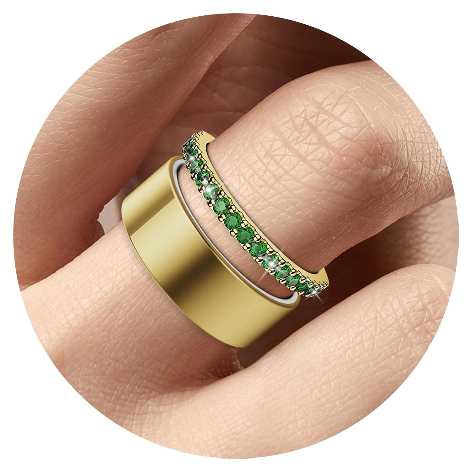 Anillo Apilable Oro 14K Hexasider para Oura Ring Mujeres