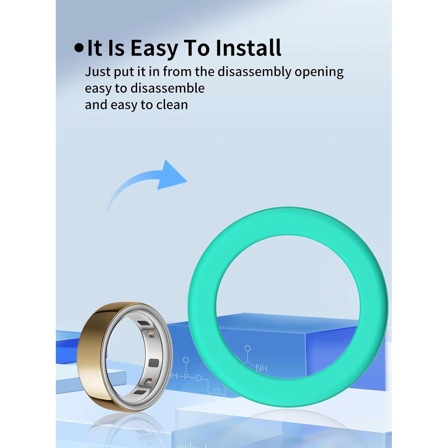 Ring Cover for Oura Ring 4, Anti-Scratch Elastic Silicone Smart Ring Case Protector，S Size,4 Pack,Violet+Red+Mint Green+Pink