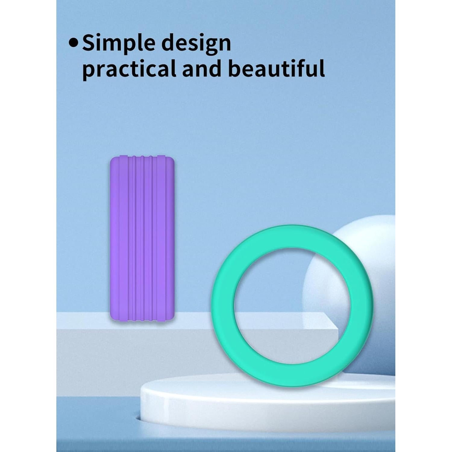 Ring Cover for Oura Ring 4, Anti-Scratch Elastic Silicone Smart Ring Case Protector，S Size,4 Pack,Violet+Red+Mint Green+Pink