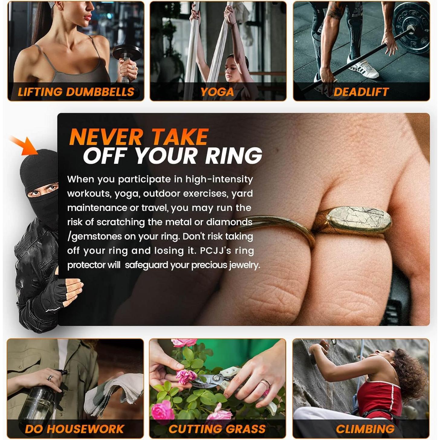 4 Fundas de Silicona Antideslizantes para Anillo PCJJ US4-14