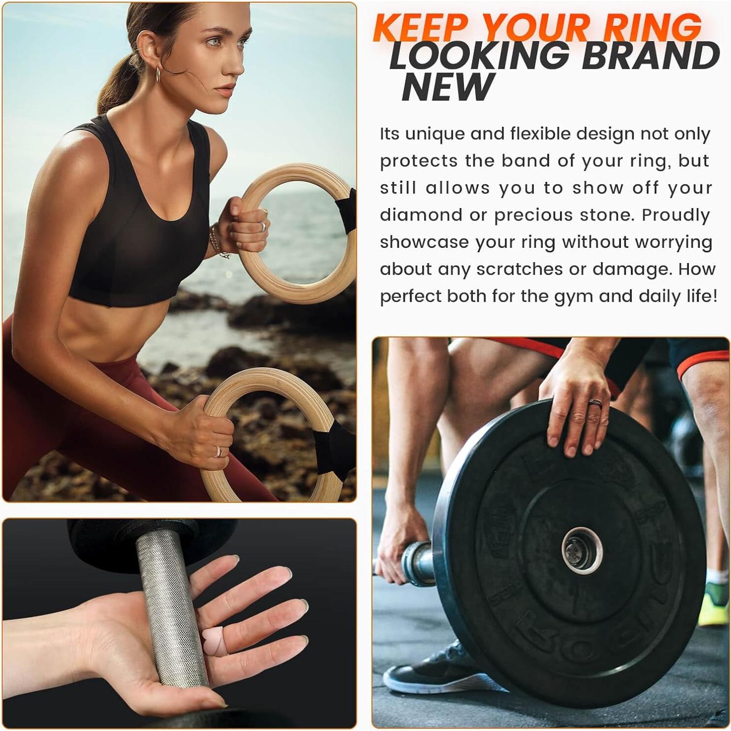 4 Fundas de Silicona Antideslizantes para Anillo PCJJ US4-14